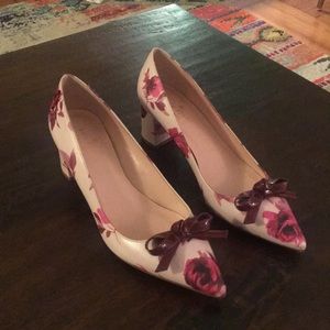 Kate Spade rose print heels